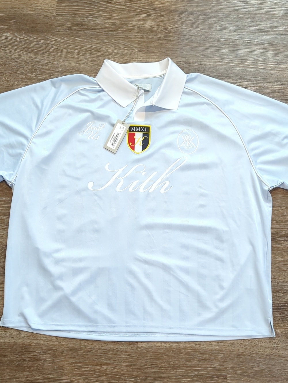Kith Shadow Stripe Marcel Soccer Top - Light Blue (Indigo) - Men's XXL